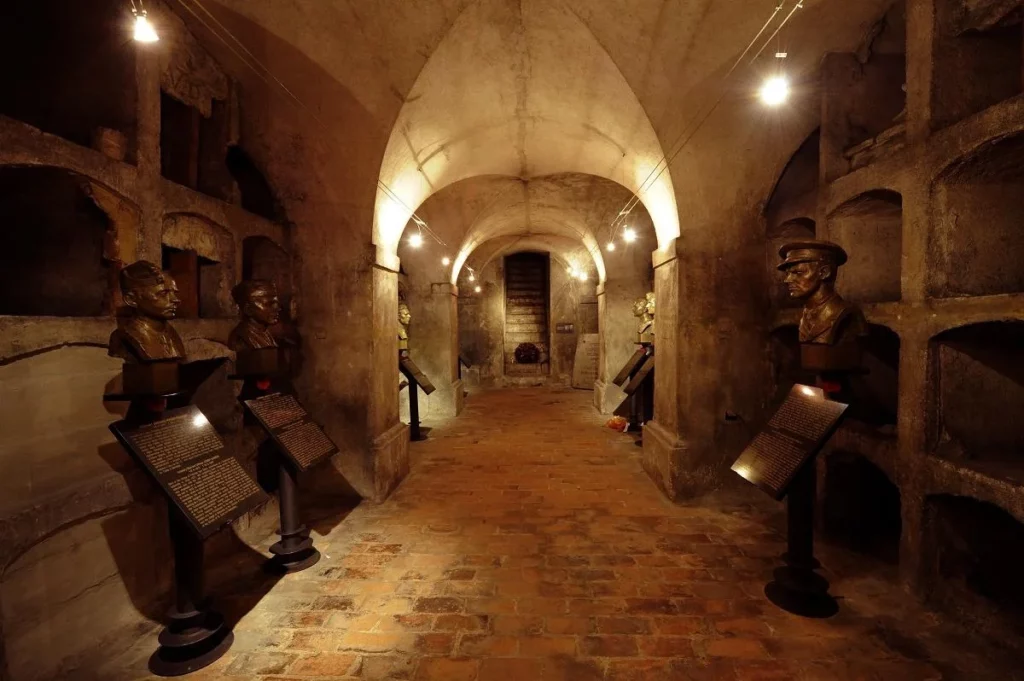 Operation Anthropoid crypt inside exhibition